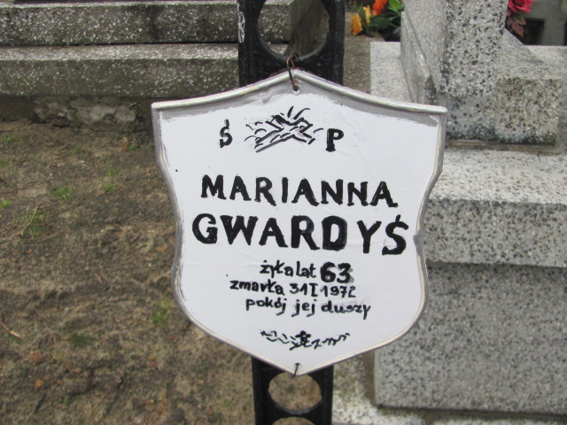Marianna Gwardyś 1909 Wąchock - Grobonet - Wyszukiwarka osób pochowanych