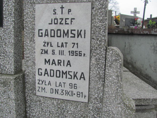 Helena Gadomska 1922 Wąchock - Grobonet - Wyszukiwarka osób pochowanych