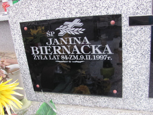 Janina Biernacka 1913 Wąchock - Grobonet - Wyszukiwarka osób pochowanych