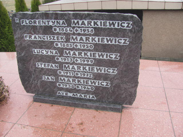 Florentyna Markiewicz 1884 Wąchock - Grobonet - Wyszukiwarka osób pochowanych